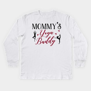 Yoga Mom Daughter Matching Gifts Kids Long Sleeve T-Shirt